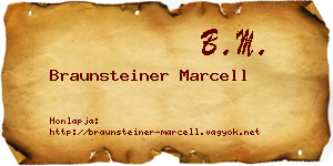 Braunsteiner Marcell névjegykártya